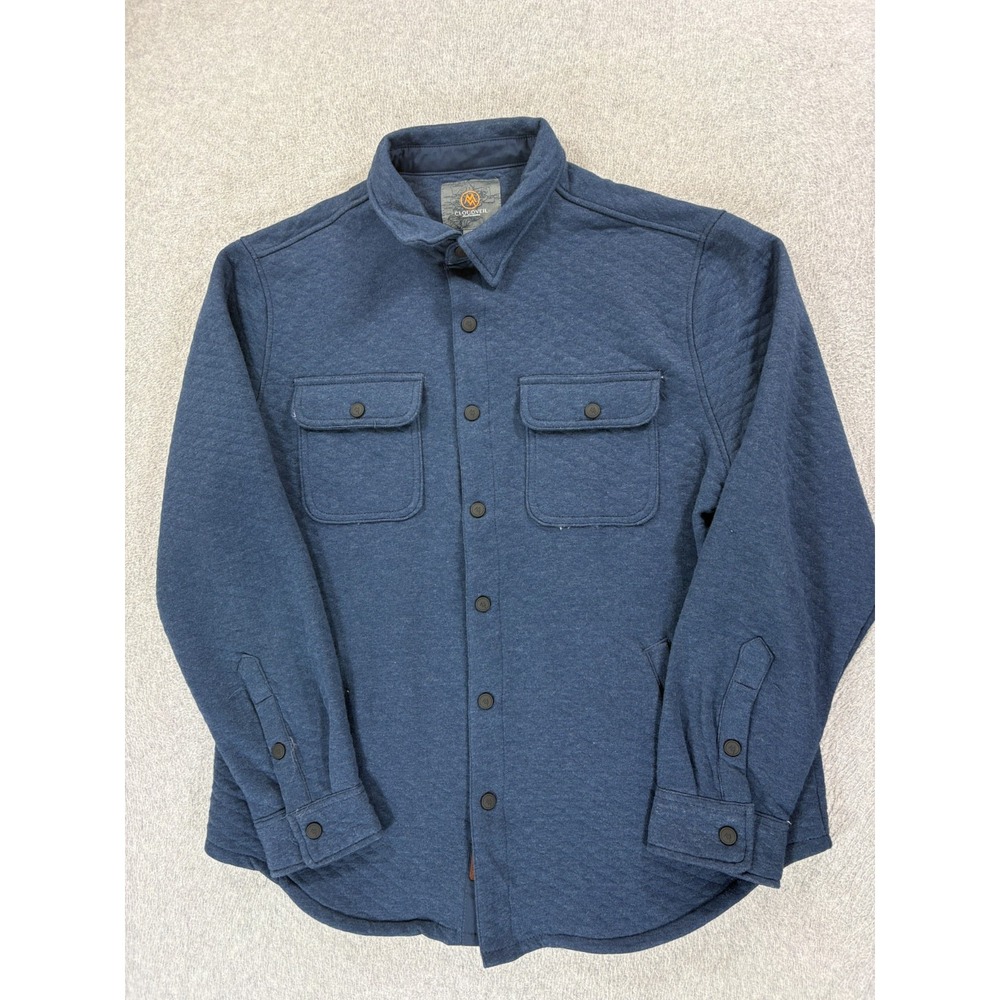 Cloudveil Quilted Jacquard Knit Shirt Jacket‎ (Men's Large) Blue